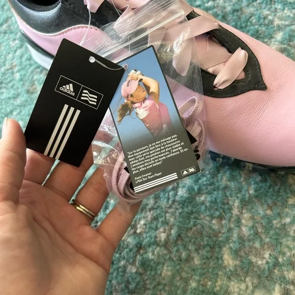 NWT Adidas 2012 Signature Paula 2.0 Womens Golf Shoes - Pale Pink/Black Size 9 - Picture 7 of 10